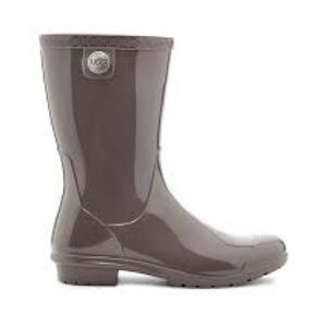 Ugg Waterproof Sienna Rain Boot in Heather Sheep Skin Soled Grey w/Box Size: 9
